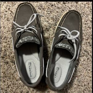 Sperry Women's Gray and Tan Loafers